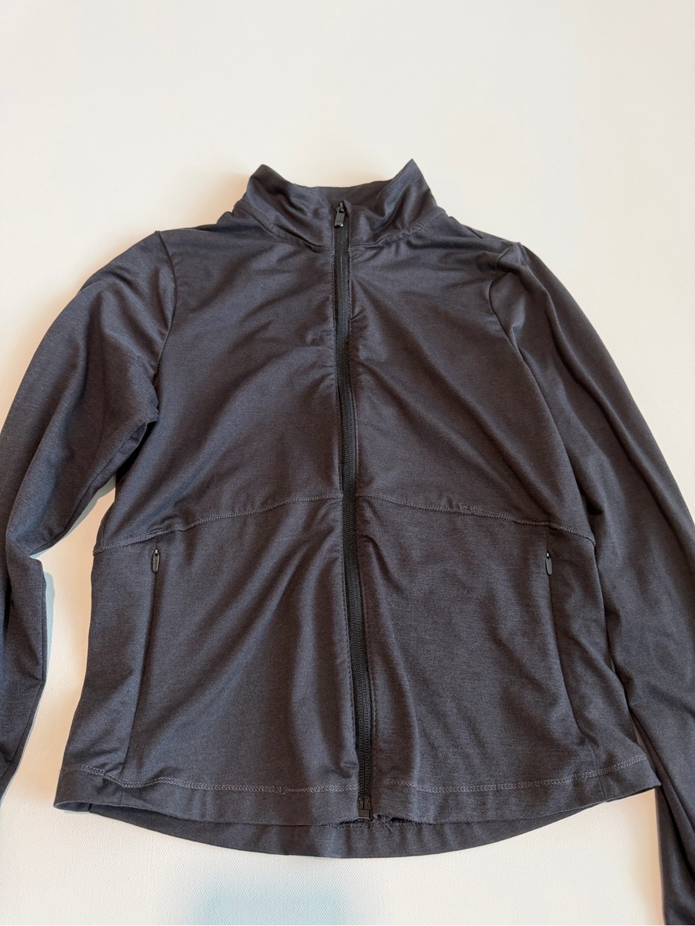All In Motion Soft Stretch Full Zip Jacket Heathered Black Size Small - Picture 3 of 6